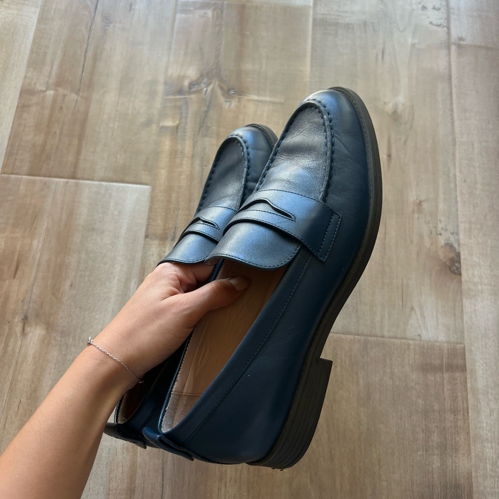 Cole Haan Midnight Blue Leather Loafers - Picture 2 of 4